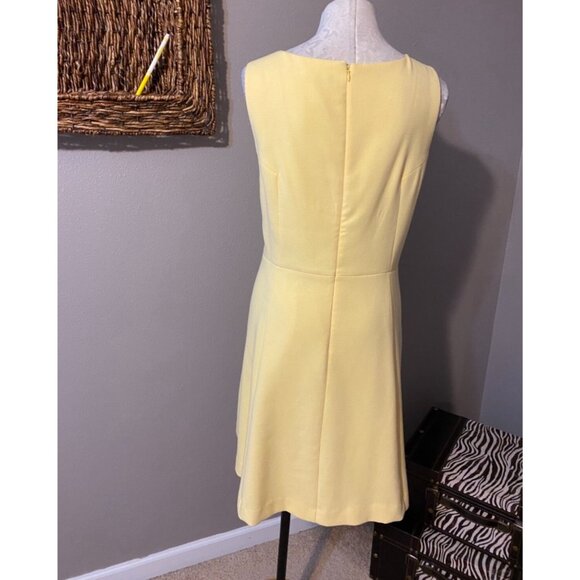 The Limited Dress 16 Large Lemon Yellow Career Church Washable Sleeveless - Picture 3 of 7